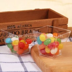 Square mousse plastic cup JC7065 (20pcs with lid)